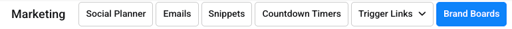 Brandboard menu